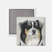 Australian Shepherd Dog Art Magnet (Voorkant / Achterkant)