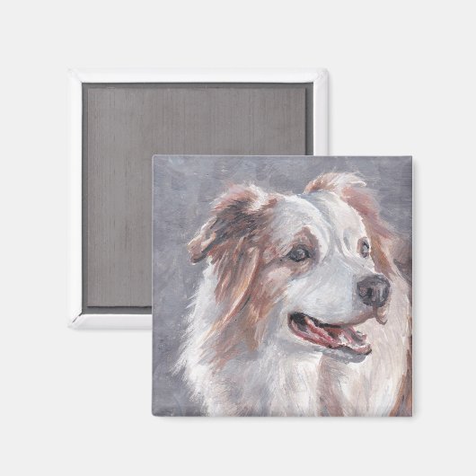 Australian Shepherd Dog Art Magnet (Voorkant / Achterkant)