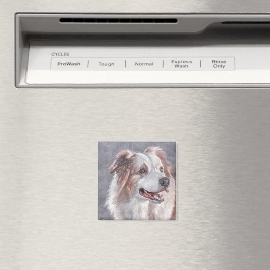 Australian Shepherd Dog Art Magnet (Insitu (Vaatwasser))