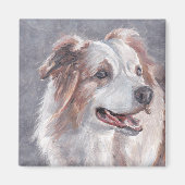 Australian Shepherd Dog Art Magnet (Voorkant)