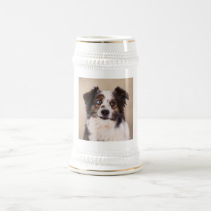 Australian Shepherd Dog Art Rood Bierpul