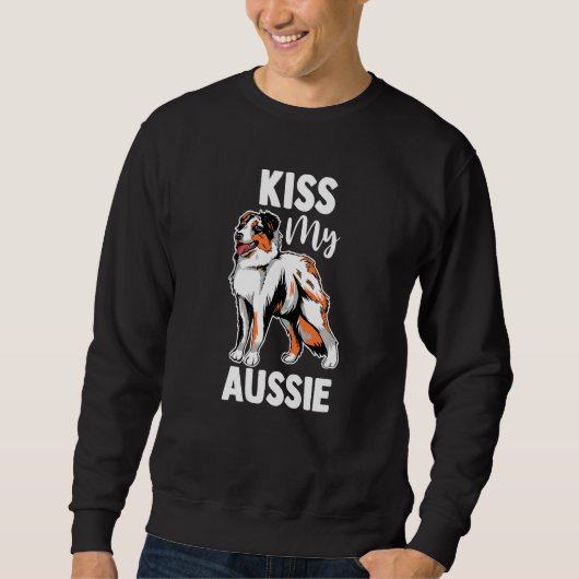 Australian Shepherd Dog Aussie Mam Kiss My Aussie Trui (Voorkant)