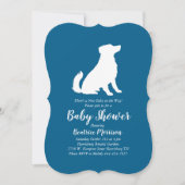 Australian Shepherd Dog Baby shower Blue Boy Kaart (Voorkant)
