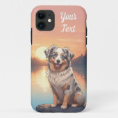 Australian Shepherd Dog bij Lake Case-Mate iPhone Case (Achterkant)