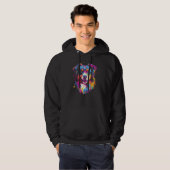 Australian Shepherd Dog Border Collie Graffiti Art Hoodie (Voorkant volledig)