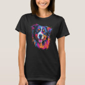 Australian Shepherd Dog Border Collie Graffiti Gra T-shirt (Voorkant)