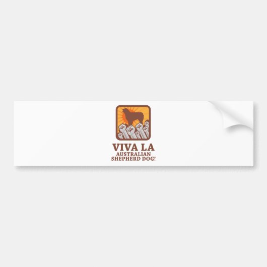 Australian Shepherd Dog Bumpersticker (Voorkant)