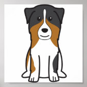 Australian Shepherd Dog Cartoon Poster (Voorkant)