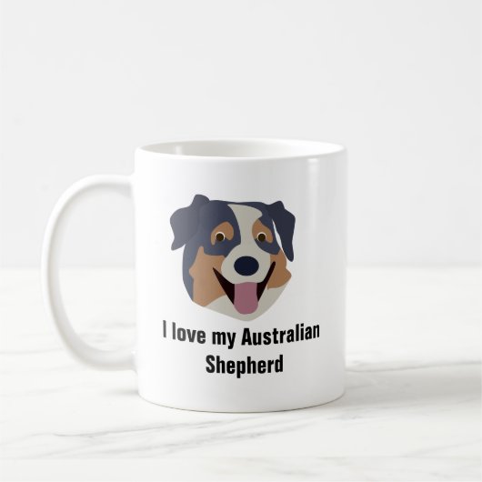 Australian Shepherd Dog Coffee Mok (Links)
