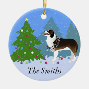 Australian Shepherd Dog Decorate Kerstboom Keramisch Ornament