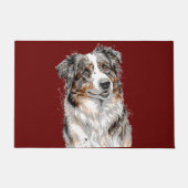 Australian Shepherd Dog Deurmat (Voorkant)