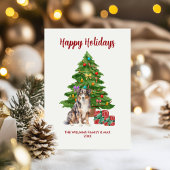 Australian Shepherd Dog Familie Kerstmis Feestdagenkaart
