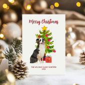 Australian Shepherd Dog Familie Kerstmis Feestdagenkaart