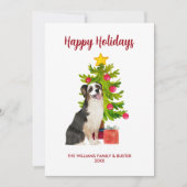 Australian Shepherd Dog Family Feestdagenkaart (Voorkant)