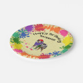 Australian Shepherd Dog Fun Art Birthday Party     Papieren Bordje (Gekanteld)