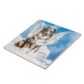 Australian Shepherd Dog Gepersonaliseerd Gedenktek Tegeltje (Zijkant)