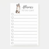 Australian Shepherd Dog, gepersonaliseerd om lijst Post-it® Notes (Voorkant)