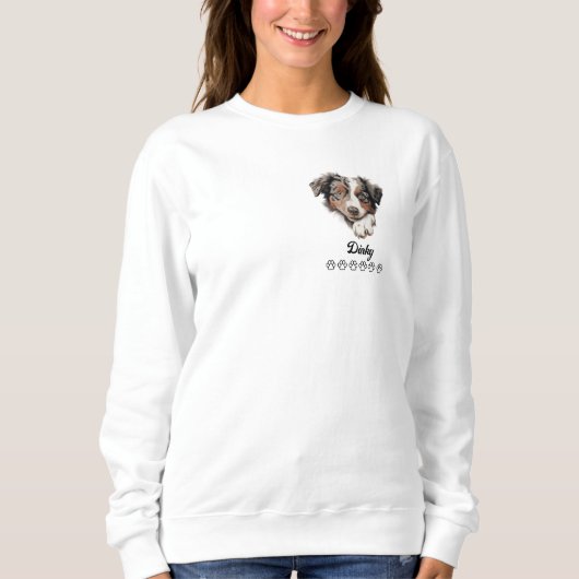 Australian Shepherd Dog gepersonaliseerd T-shirt (Voorkant)