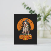 Australian Shepherd Dog Halloween Feestdagenkaart (Staand voorkant)