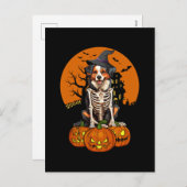 Australian Shepherd Dog Halloween Feestdagenkaart (Voorkant / Achterkant)