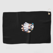 Australian Shepherd Dog Halloween Kostuumfeest GH Golfhanddoek (Horizontaal)