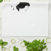 Australian Shepherd Dog � Halloween Moon Silhouett Theedoek (Gevouwen)