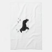 Australian Shepherd Dog � Halloween Moon Silhouett Theedoek (Verticaal)