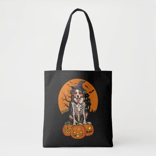 Australian Shepherd Dog Halloween Tote Bag (Voorkant)