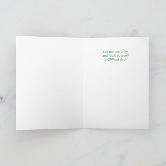 Australian Shepherd Dog in een feestje Pet Verjaar Kaart (Binnen)