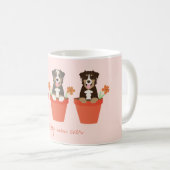 Australian Shepherd Dog in Flower Pot Koffiemok (Voorkant rechts)