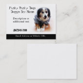 Australian Shepherd Dog in Hoodie Card Visitekaartje (Voorkant / Achterkant)
