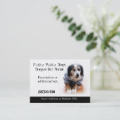Australian Shepherd Dog in Hoodie Card Visitekaartje (Staand voorkant)