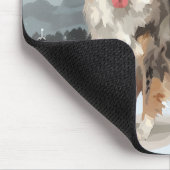 Australian Shepherd Dog in Sneeuwkerst Muismat (Hoek)