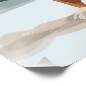 Australian Shepherd Dog in Sneeuwkerst Perfect Poster (Hoek)