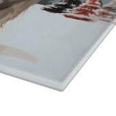 Australian Shepherd Dog in Sneeuwkerst Snijplank (Hoek)