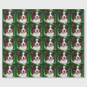 Australian Shepherd dog in St. Patrick's Day Dress Cadeaupapier (Vlak)