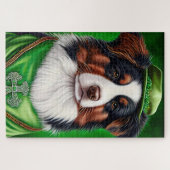 Australian Shepherd dog in St. Patrick's Day Dress Legpuzzel (Horizontaal)