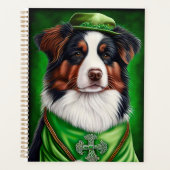 Australian Shepherd dog in St. Patrick's Day Dress Planner (Voorkant)