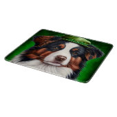 Australian Shepherd dog in St. Patrick's Day Dress Snijplank (Hoek)