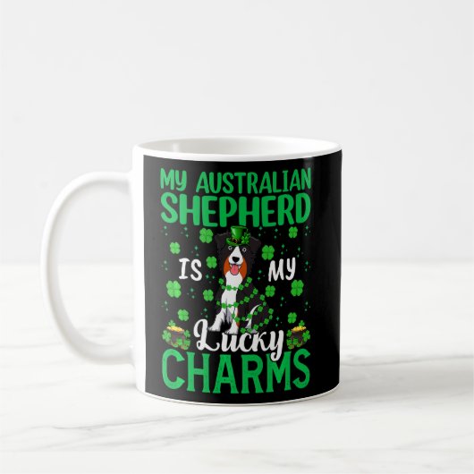 Australian Shepherd Dog is mijn Lucky Charms St Pa Koffiemok (Links)