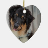 Australian Shepherd Dog Keramisch Ornament (Rechts)