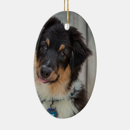 Australian Shepherd Dog Keramisch Ornament (Rechts)