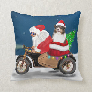 Australian Shepherd Dog kerstkerstkerstman Kussen