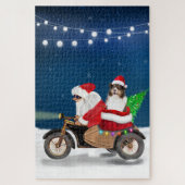 Australian Shepherd Dog kerstkerstkerstman Legpuzzel (Verticaal)