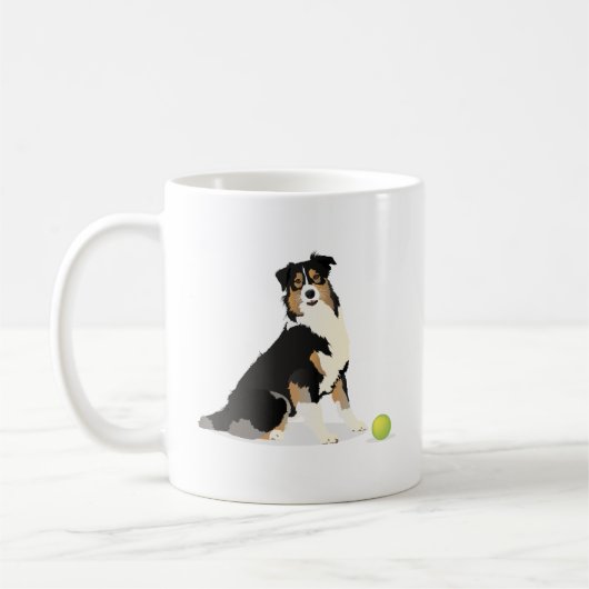 Australian Shepherd Dog Koffiemok (Links)