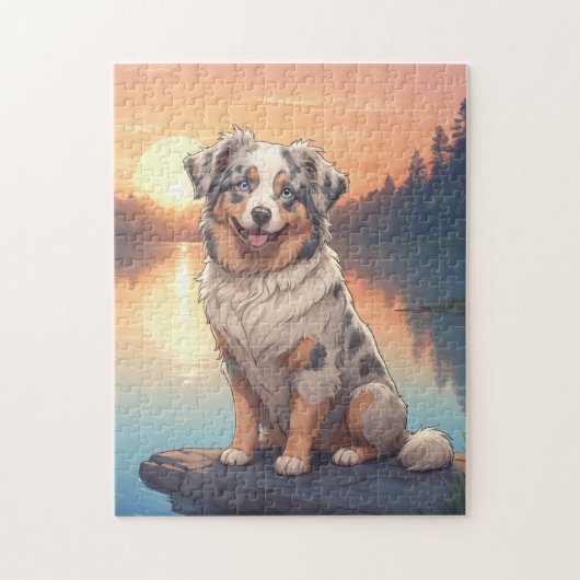 Australian Shepherd dog Legpuzzel (Verticaal)