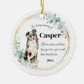 Australian Shepherd Dog Memorial Keramisch Ornament (Voorkant)