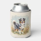 Australian Shepherd Dog Merle Long Tail Blikjeskoeler (Blikje Voorkant)