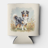 Australian Shepherd Dog Merle Long Tail Blikjeskoeler (Voorkant)