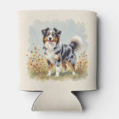 Australian Shepherd Dog Merle Long Tail Blikjeskoeler (Achterkant)